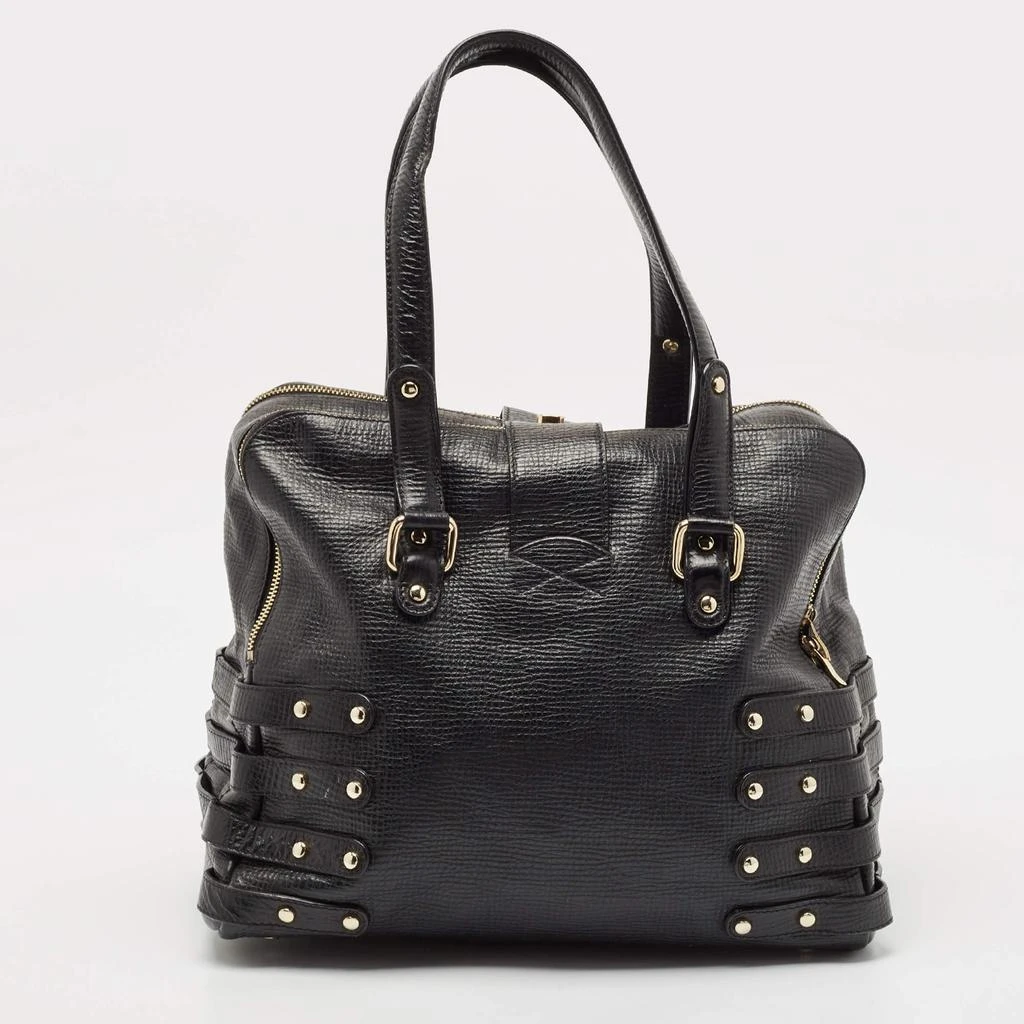 Jimmy Choo Jimmy Choo Black Textured Leather Blythe M Bag 4