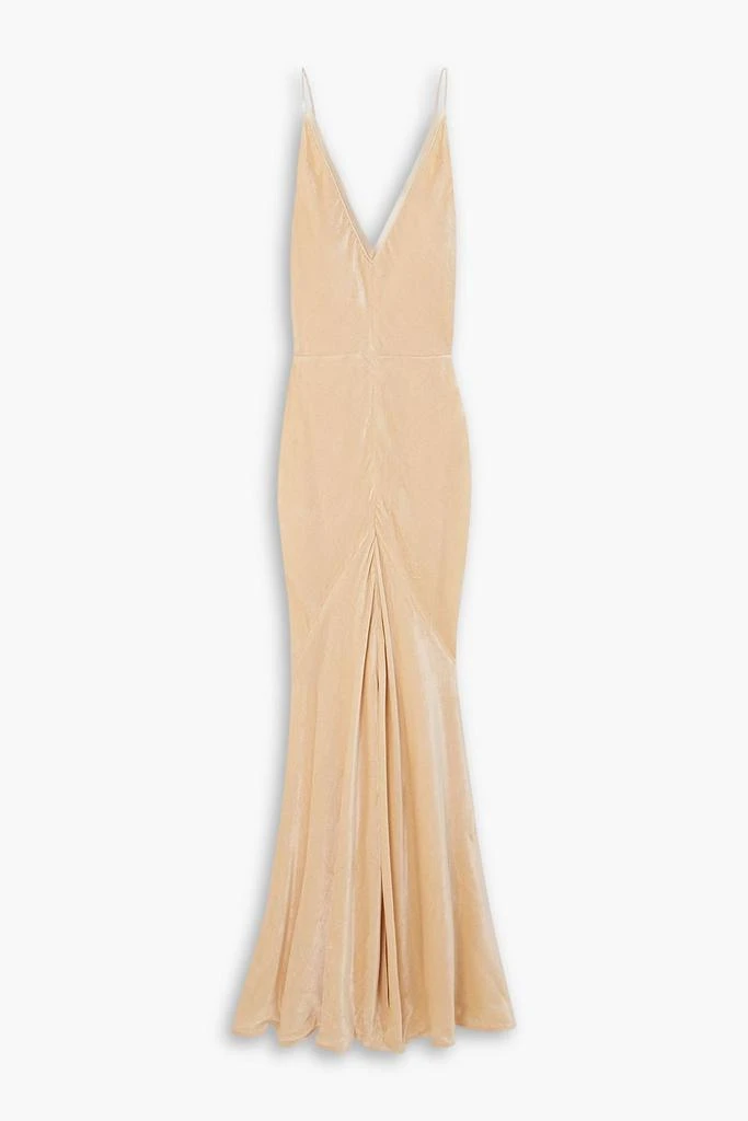 sachin and babi light blue dress Adrianna Papell Ruffle crepe halter gown - Dresses & Skirts