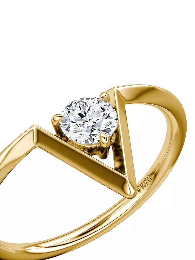 VRAI VRAI V 14K Yellow Gold & 0.25 TCW Lab-Grown Diamond Ring 5