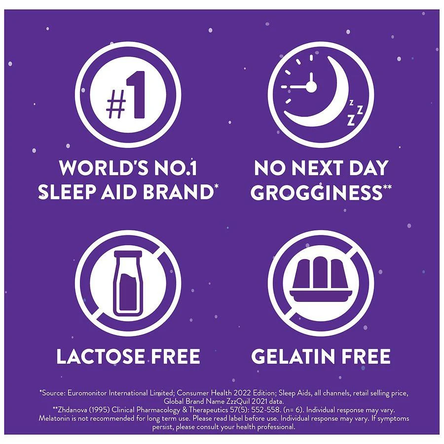 PURE Zzzs De-Stress Melatonin Sleep Aid Gummies, Dietary Supplement, 1mg Blackberry Vanilla 3