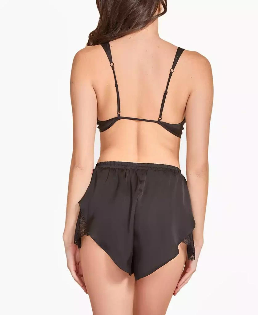 Hauty Women's 2 Piece Strappy Satin, Lace Bralette and Shorts Set 2
