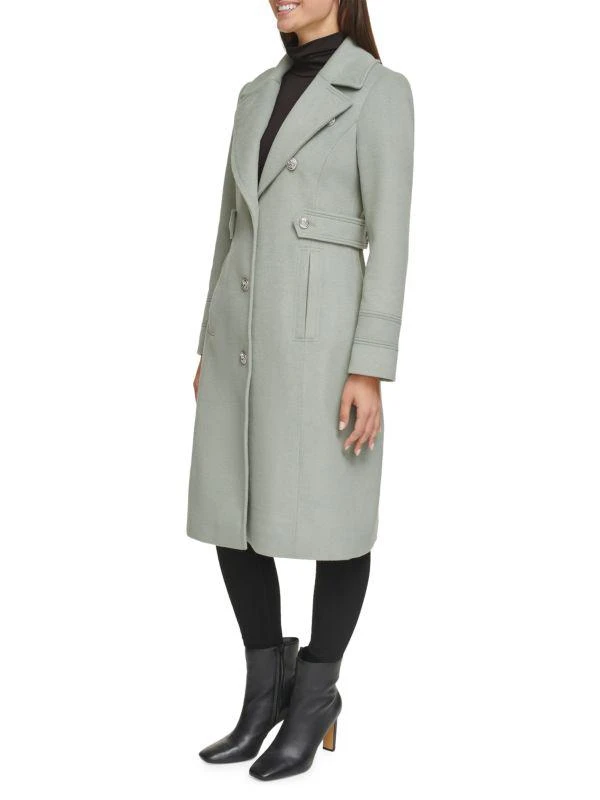 Kenneth Cole Military Wool Blend Overcoat 3