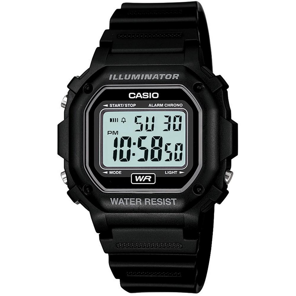 Casio Men's Digital Black Resin Strap Watch 42.4mm