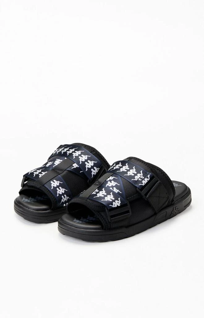 Kappa Black & White 222 Banda Mitel 1 Slide Sandals 2