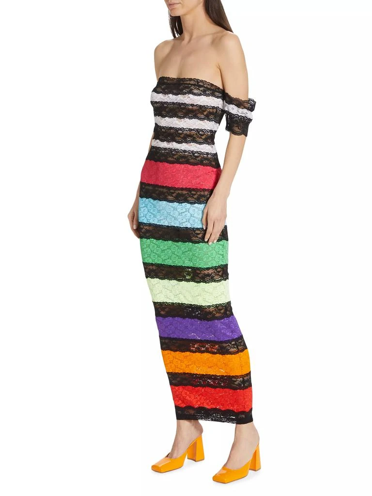 BruceGlen Prism Collection Colorblocked Lace Maxi Dress 2