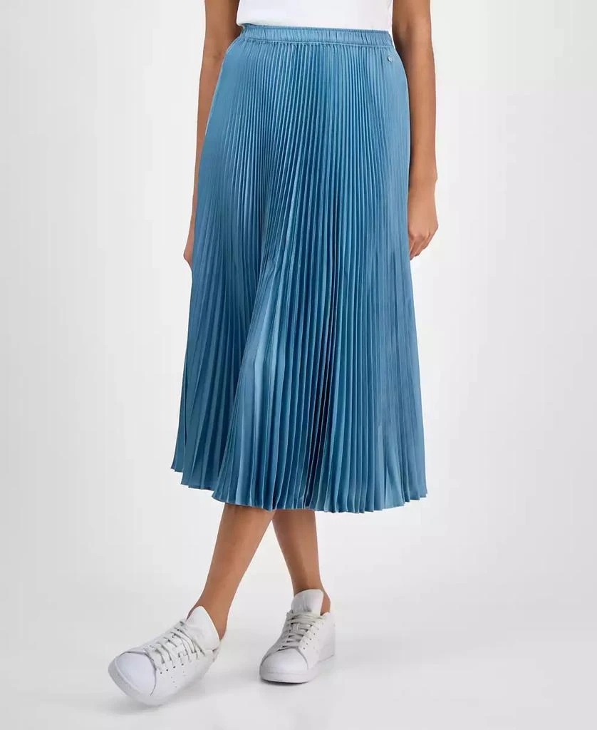 Hugo Boss Women's Pleated A-Line Pull-On Midi Skirt 3