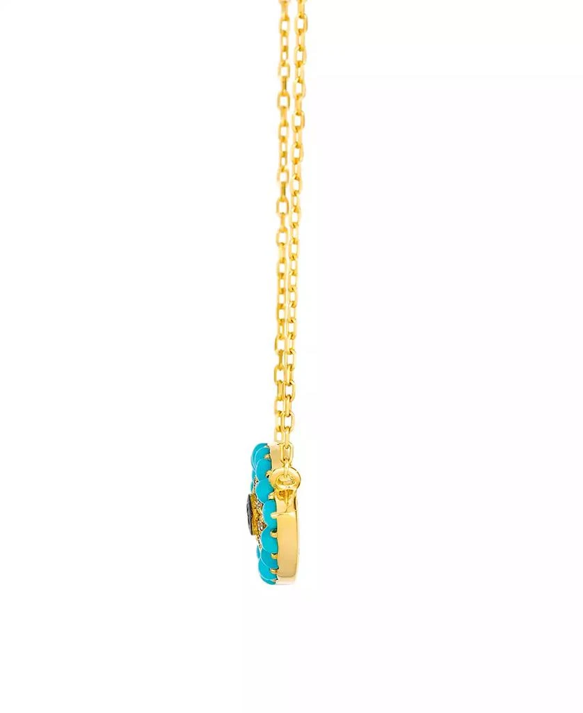 Le Vian Turquoise (69/100 ct. t.w.), Sapphire (3/50 ct. t.w.) 
Nude Diamond (0.07 ct. t.w.)Pendant Necklace in 14k Honey Gold 2