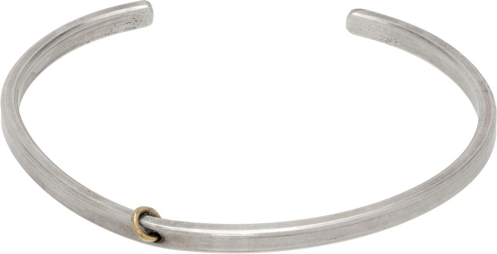 Title of Work Silver Mixed Metal Cuff Bracelet