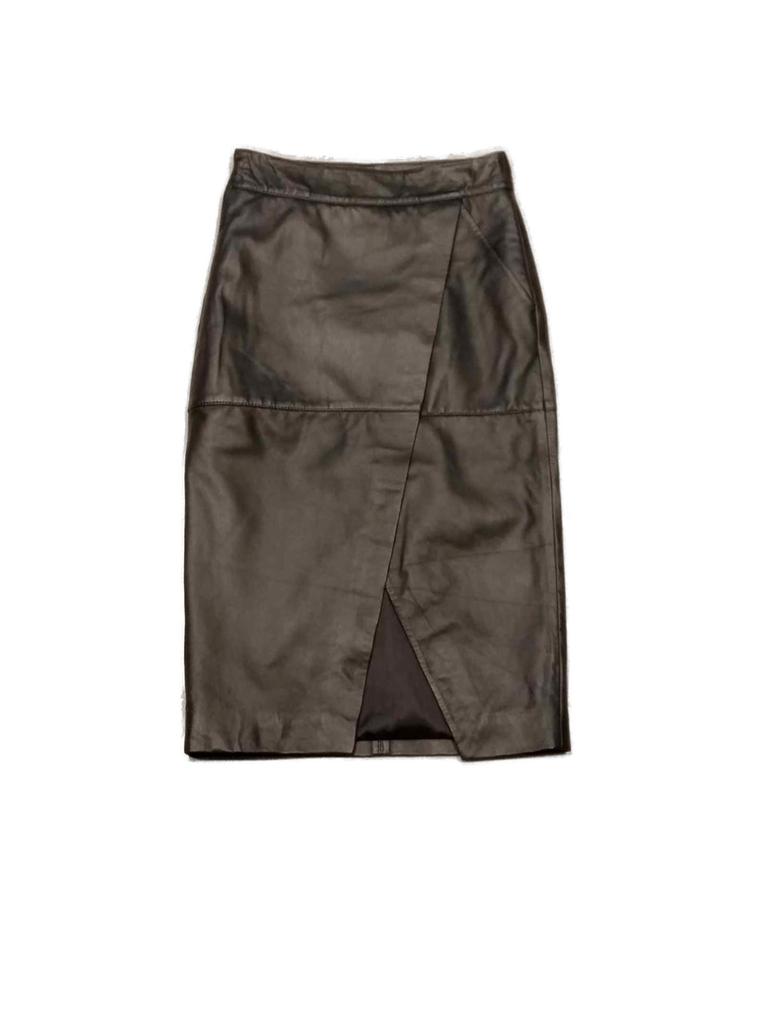 L'AUTRE CHOSE L'Autre Chose Ruched Leather Skirt