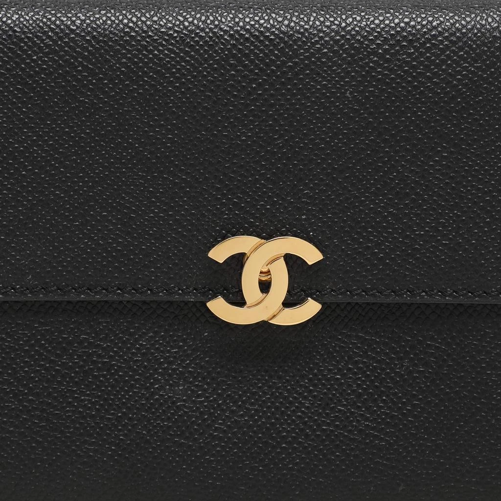Chanel Chanel Black Leather Vintage CC Flap Wallet 5