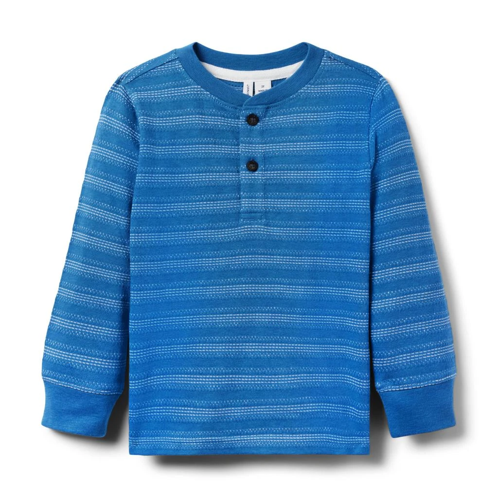 Janie and Jack Stripe Henley Top (Toddler/Little Kid/Big Kid) 1