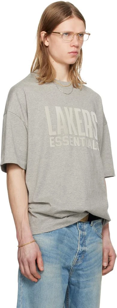 Essentials Gray NBA Lakers Short Sleeve T-shirt 2