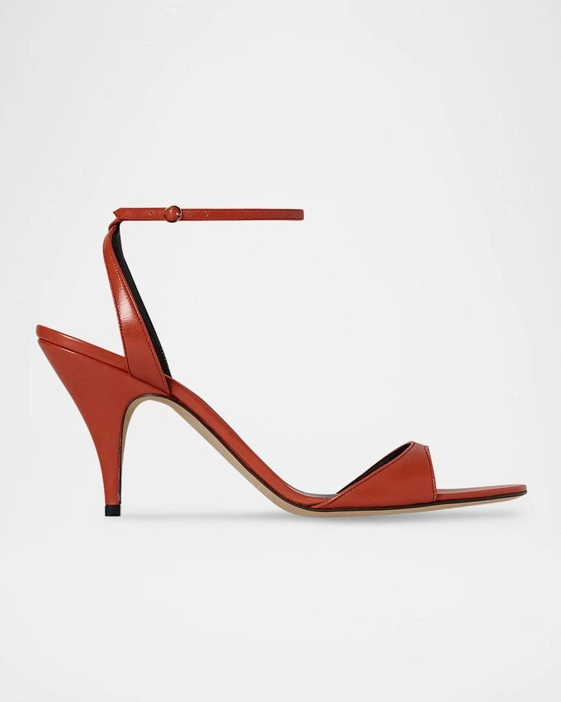 The Row Vika Leather Ankle-Strap Sandals 1