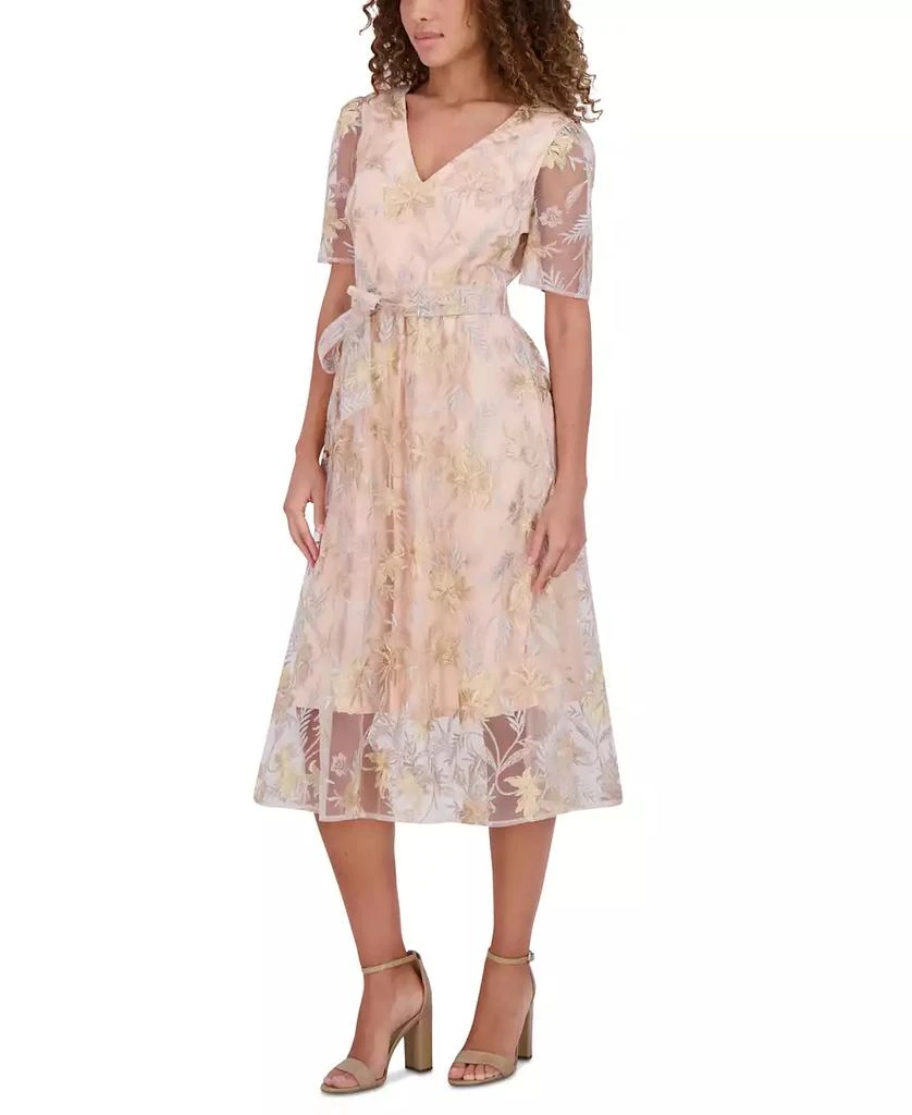 Women's Embroidered Mesh Tie-Waist Midi Dress  On Sale Now with Up to 40%  Off | Discover Exclusive Deals & Savings at BeyondStyle  Authentic Kensie  dress|women's fashion|dresses with Limited-Time Discounts, Free