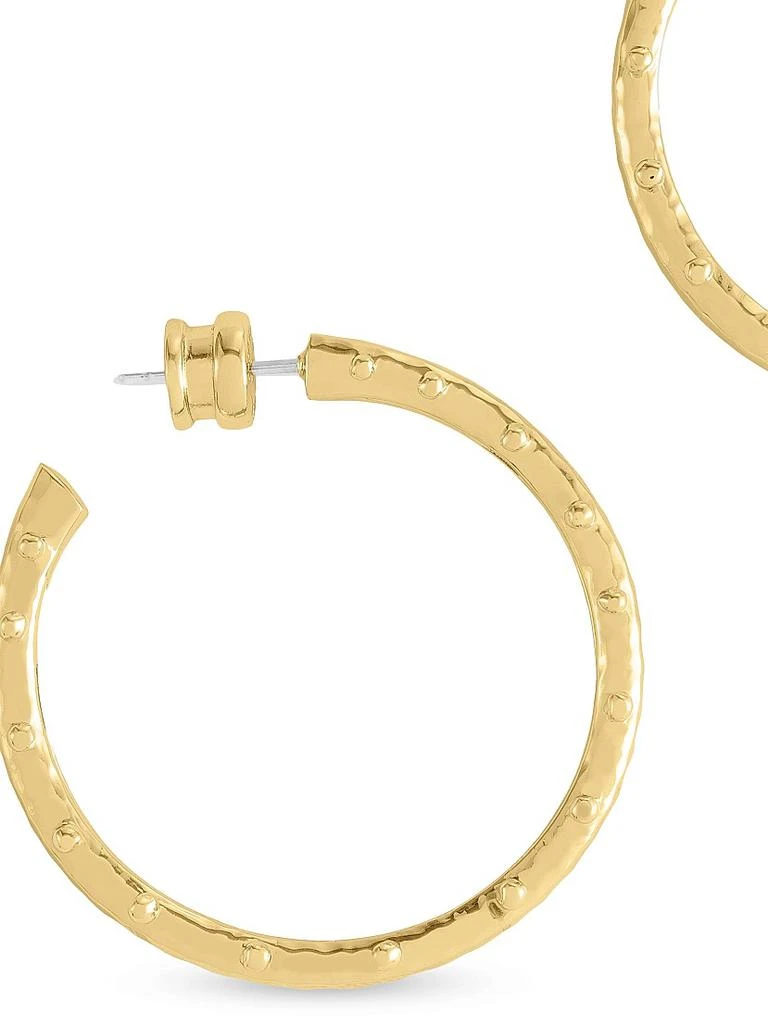 Anabel Aram Milos 18K-Gold-Plated Medium Studded Hoop Earrings 4