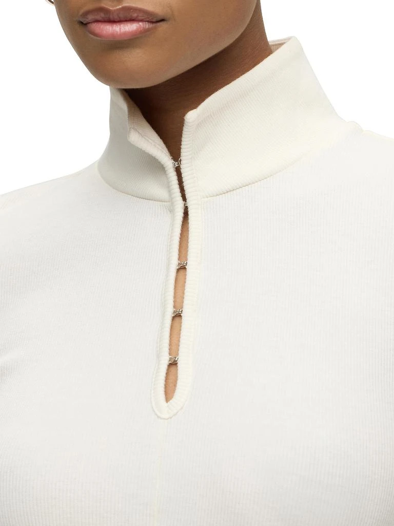 Hudson Cotton-Blend Long-Sleeve Bodysuit 5