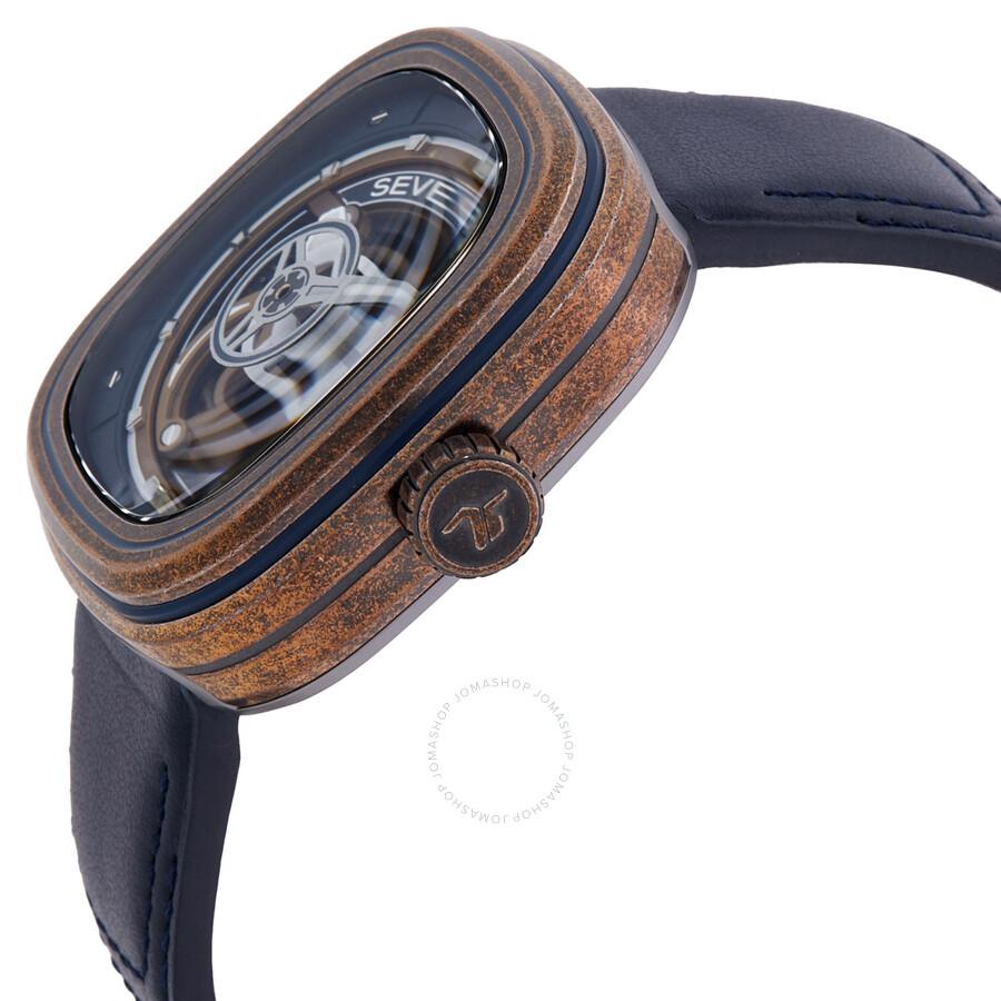 Sevenfriday Classic Skeletonized Blue Gold Dial Men's Watch PS1/04