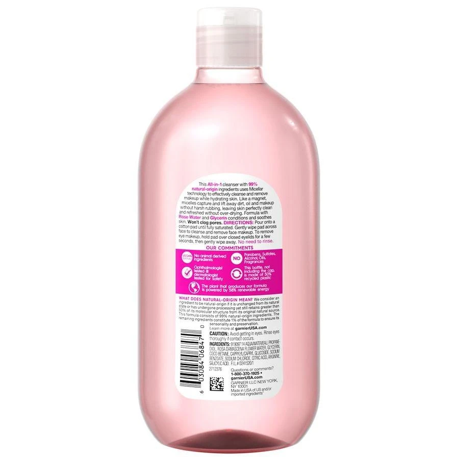 SkinActive Micellar Cleansing Water & Makeup Remover with Rose Water For Normal to Dry Skin 3
