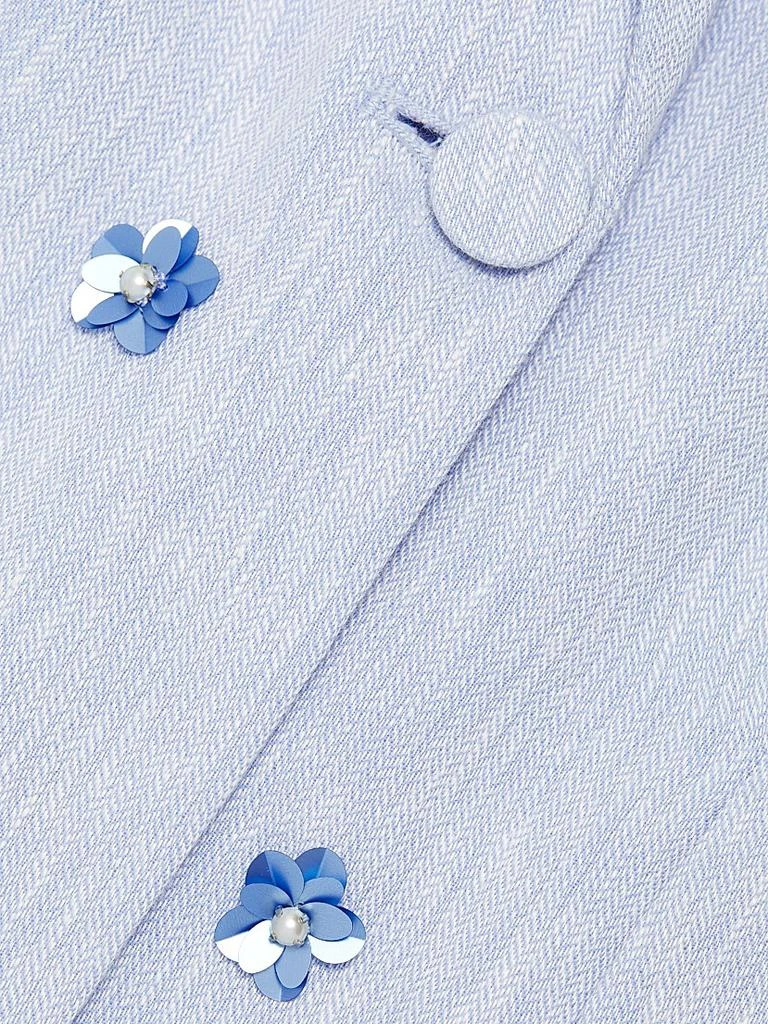 Cinq à Sept Pearl Ditsy Kylie Linen-Cotton Single-Breasted Blazer 7