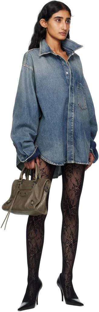 Balenciaga Blue Faded Denim Shirt 4