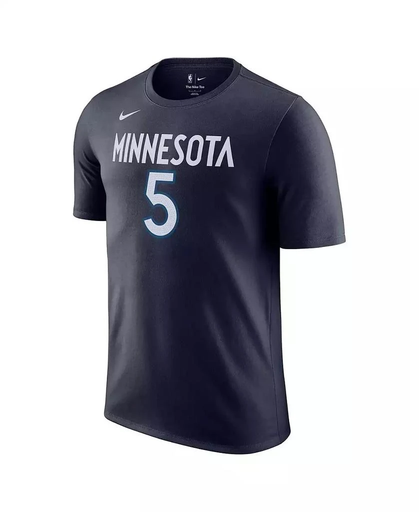 NIKE Men's Anthony Edwards Navy Minnesota Timberwolves Icon 2022/23 Name and Number T-shirt 3