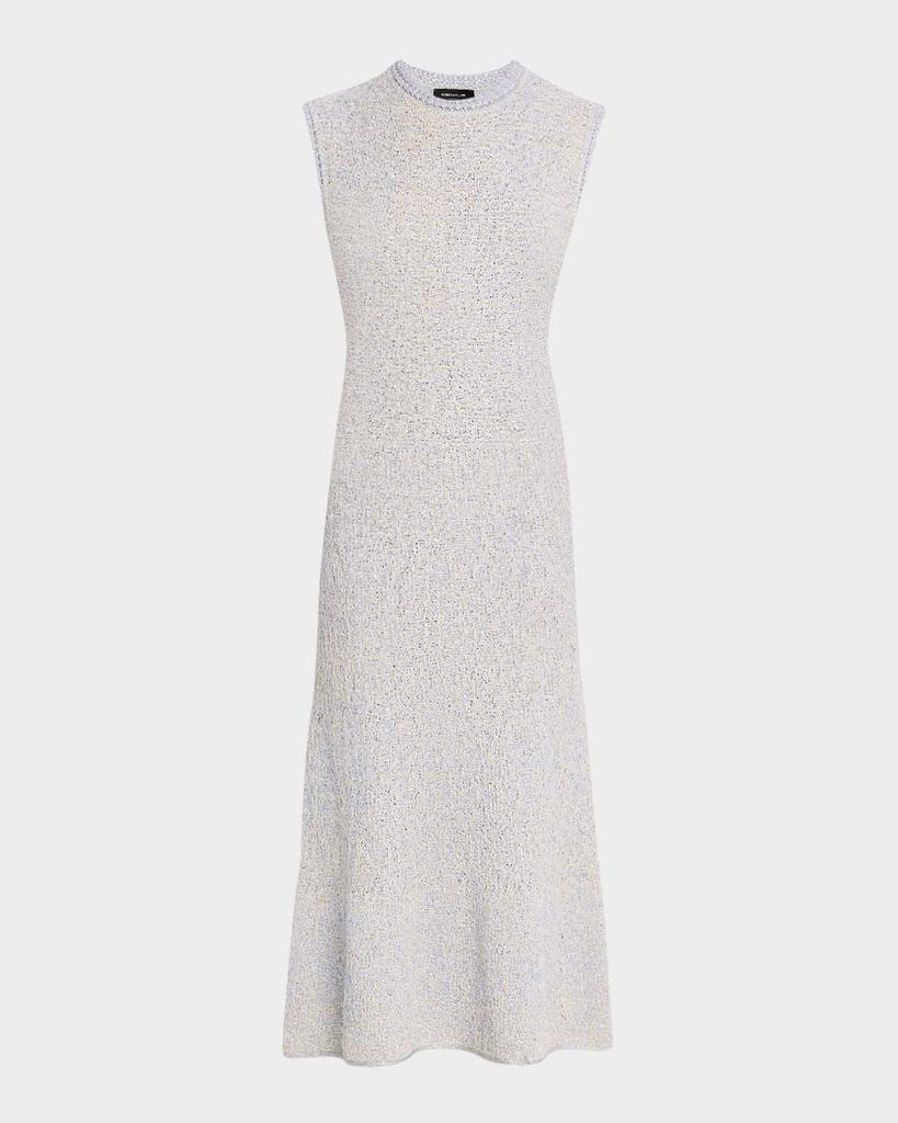 Fabiana Filippi Sleeveless Metallic Tweed Midi Dress