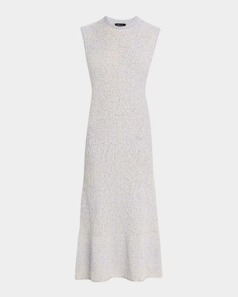 FABIANA FILIPPI Sleeveless Metallic Tweed Midi Dress 1