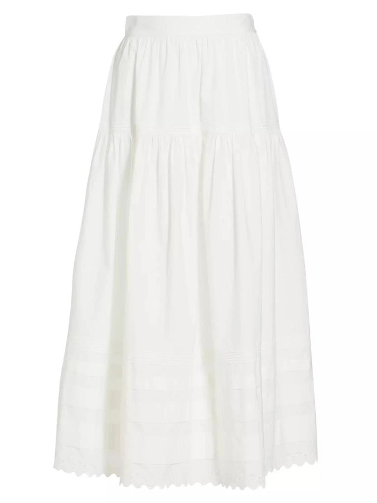 DÔEN Sebastiane Tiered Cotton Maxi Skirt 1