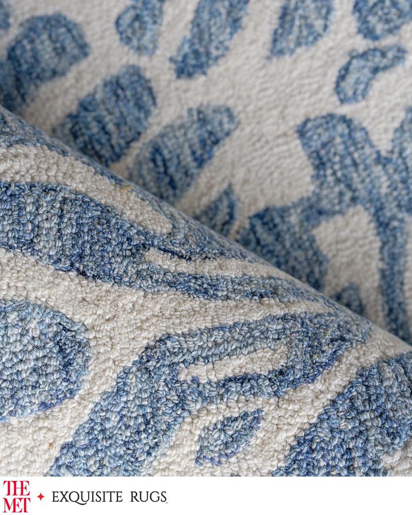 Exquisite Rugs Botanica Hand-Tufted Blue/Ivory Rug, 10' x 14'