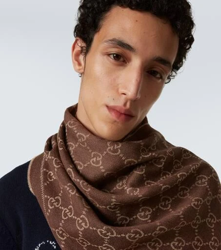 Gucci GG wool jacquard scarf 3