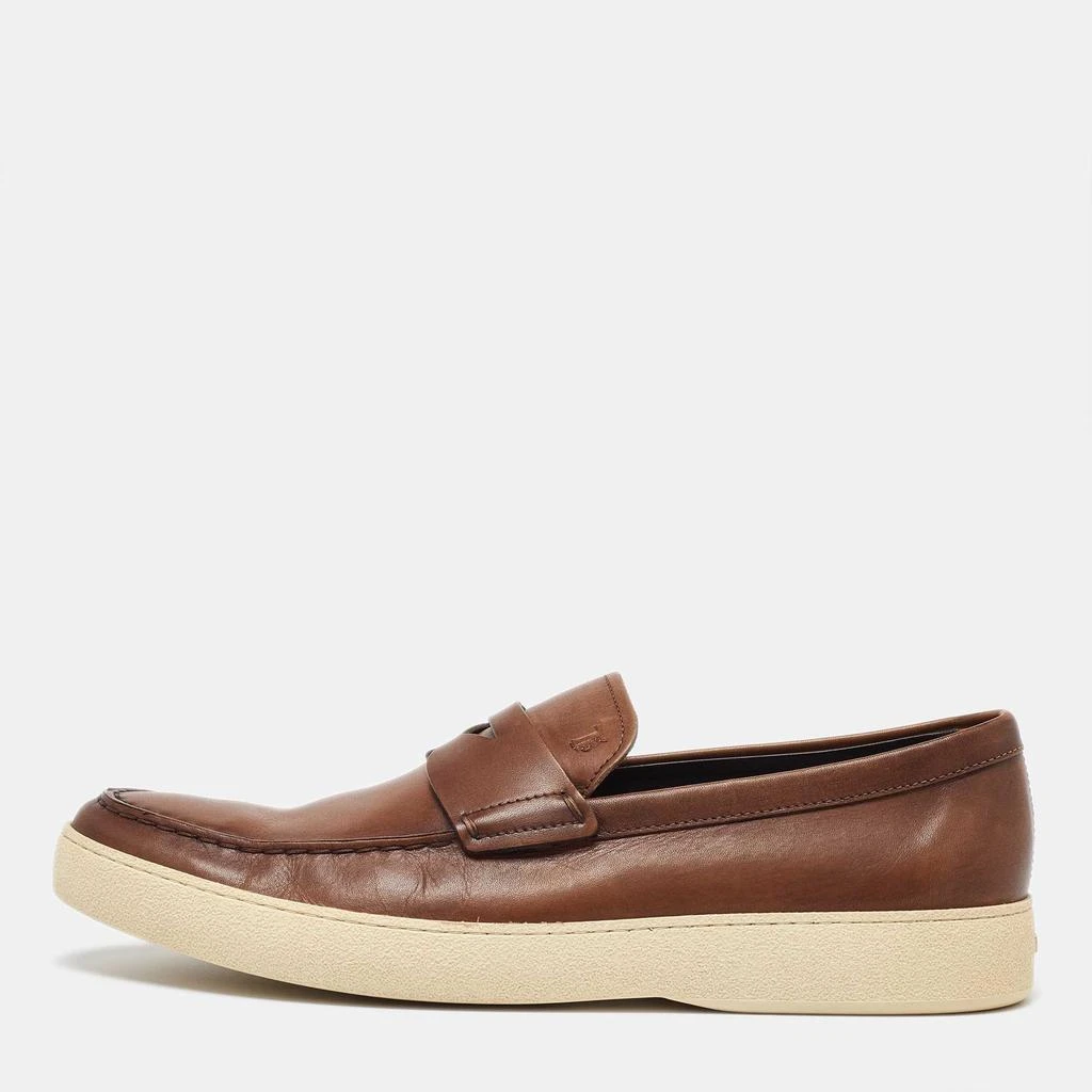 Tod's Tod's Brown Leather Slip On Loafers Size 41.5 1