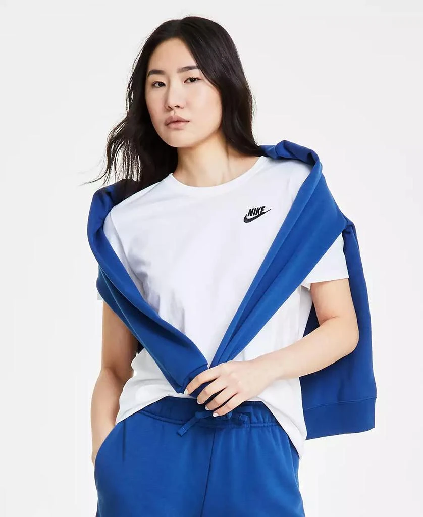 NIKE Women's Sportswear Club French Terry Graphic Crewneck Fleece Sweatshirt 4
