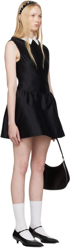 Shushu/Tong Black Shirtneck Patchwork Sleeveless Minidress 2