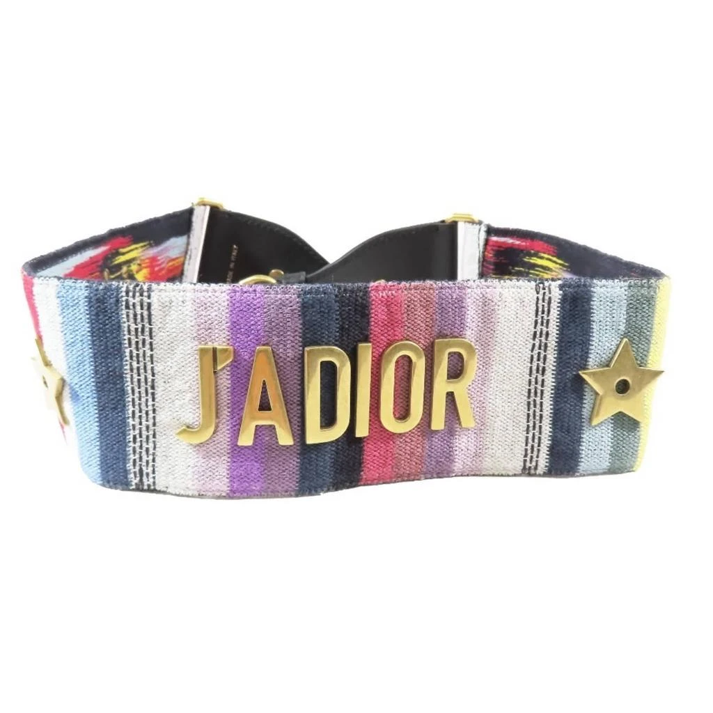 Dior blue  Color yellow Canvas Leather Strap (Pre-Owned)