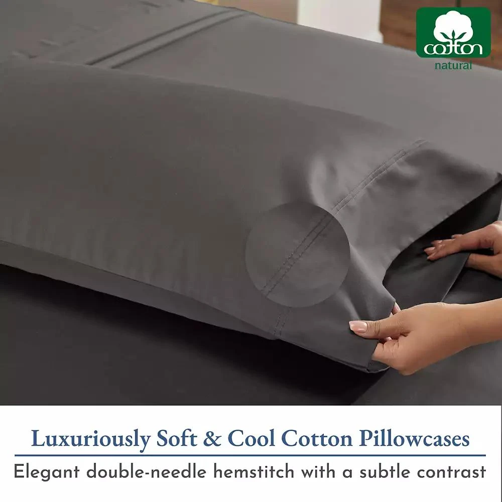 California Design Den Luxury 800 Thread Count 2 Standard Pillowcases, 100% Cotton Sateen, Soft, Smooth
Thick, Fits Standard
Queen Size Pillows 4