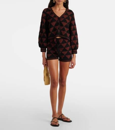 ANNA KOSTUROVA Malia crochet high-rise cotton shorts 2