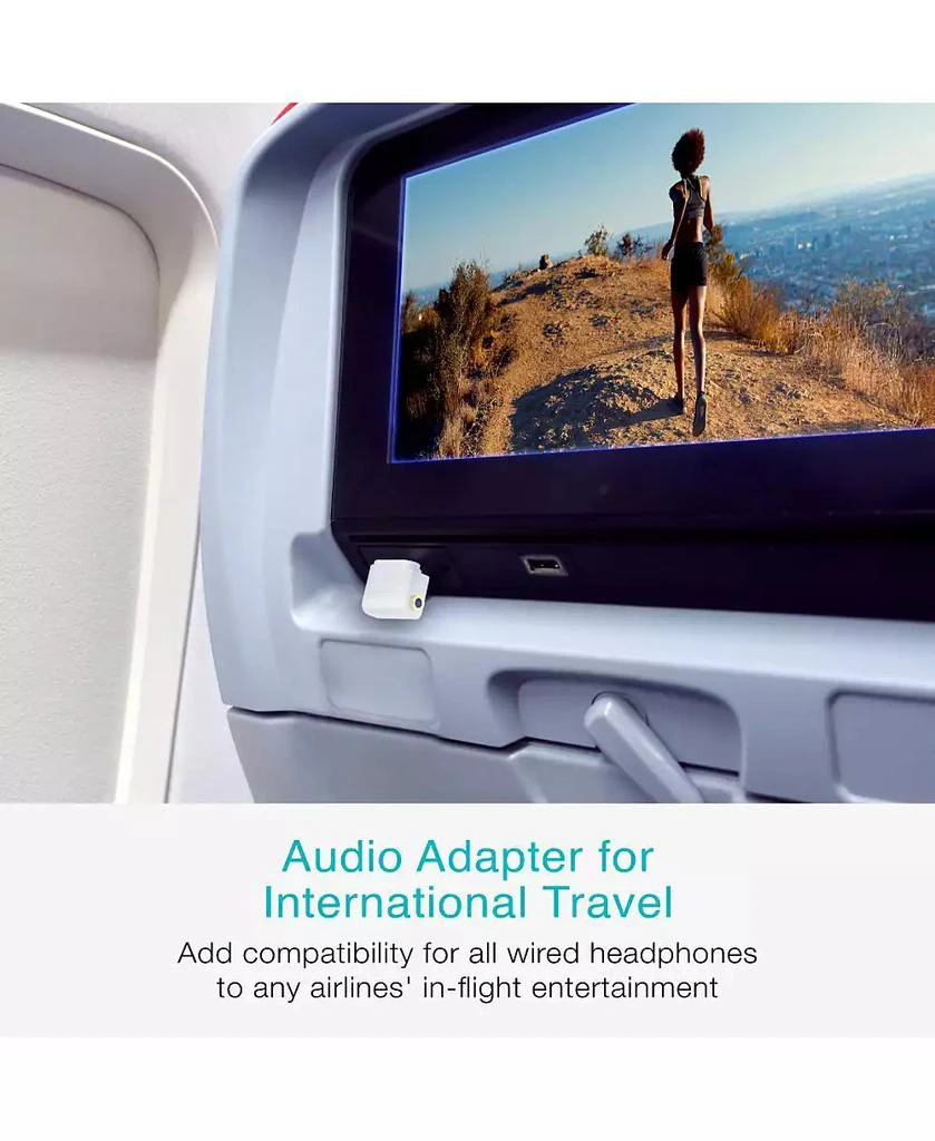 MEE Audio Airplane Headphone Adapter for in-Flight Entertainment Systems - Dual 3.5mm Male to 3.5mm Female 2