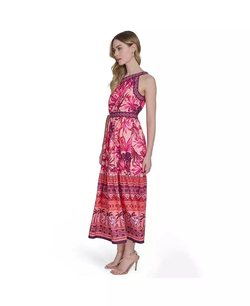 Eliza J Women's Mixed-Print One-Shoulder Tiered Midi Dress 3