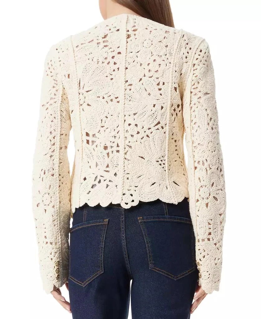 Sam Edelman Women's Fiona Double-Breasted Crochet Blazer 2