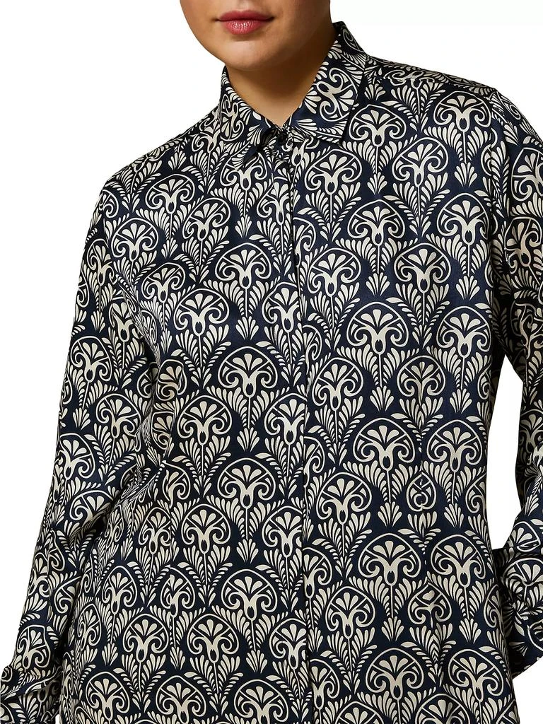 Marina Rinaldi Plus Adam Printed Satin Shirtdress 5