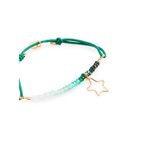Atelier Paulin Star and emerald pendant bracelet