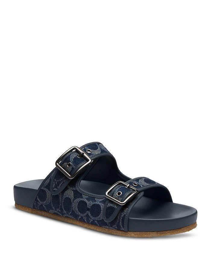 COACH Signature Buckled Strap Sandals 1