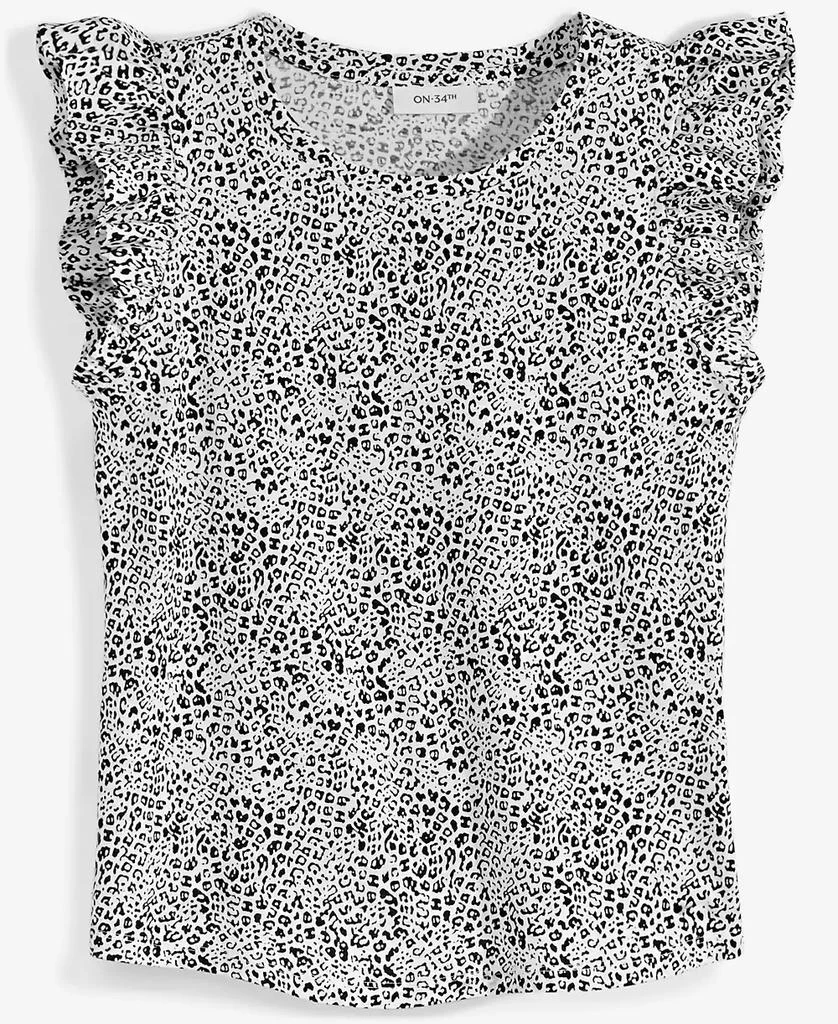On 34th Women's Flutter-Sleeve Crewneck T-Shirt, Created for Macy's 5