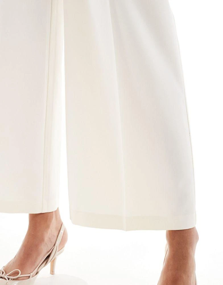 ASOS ASOS DESIGN tailored culotte trousers in cream 3
