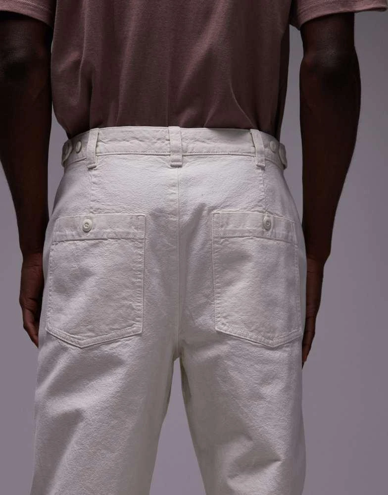 ARKET ARKET canvas loose trousers in white 4