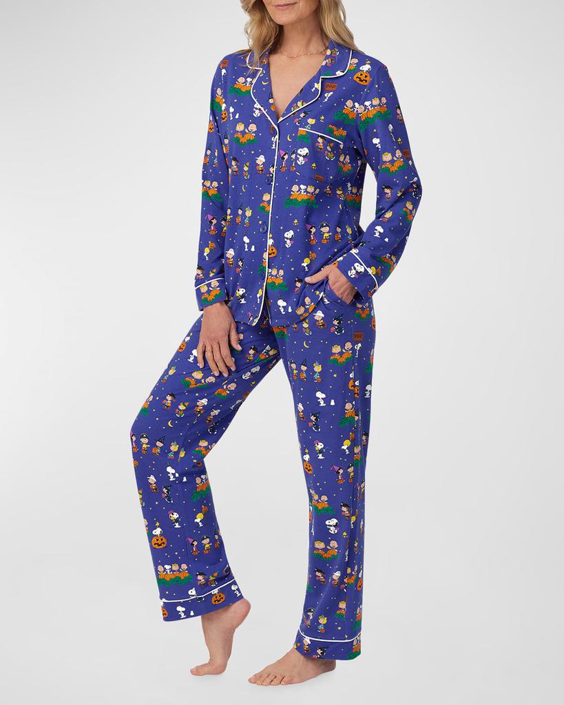 BedHead Halloween Peanuts-Print Jersey Pajama Set