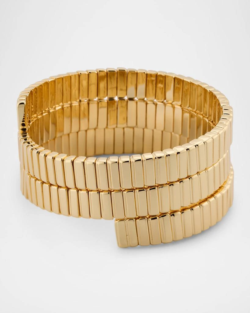 Roxanne Assoulin The Flat Cobra Triple Wrap Bracelet, Gold 3