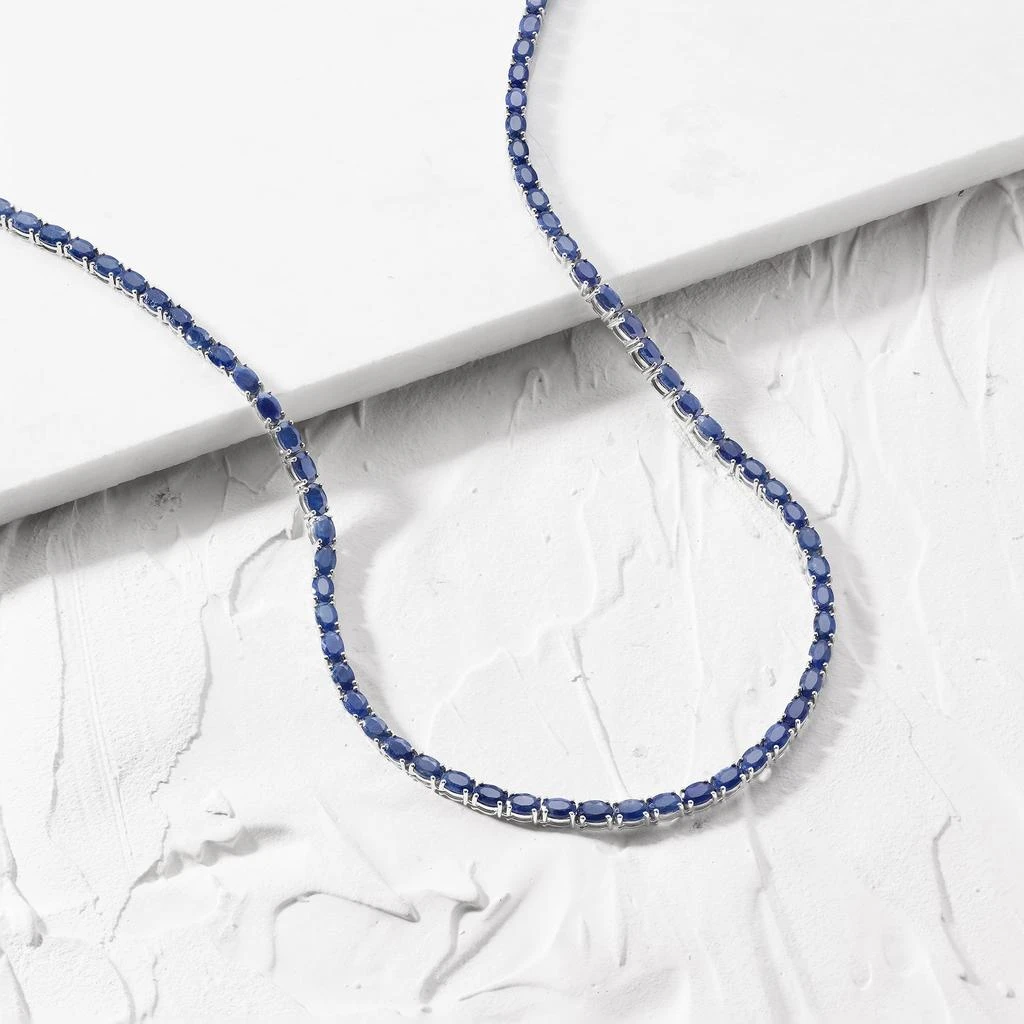 Ross-Simons Sapphire Tennis Necklace in Sterling Silver 3