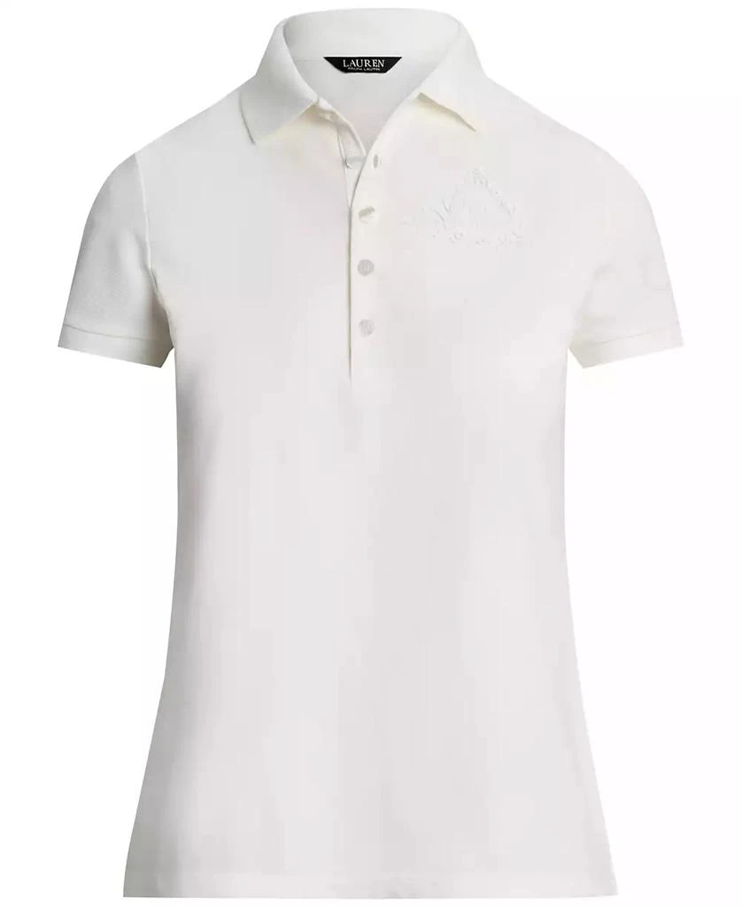 Ralph Lauren Women's Floral-Logo Cotton Piqué Polo Shirt 5