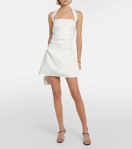 SIR. Noemi halterneck linen minidress 2